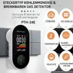 Protmex Tragbare Kohlenmonoxidmelder und Erdgasdetektor zum Einstecken – Bild 6